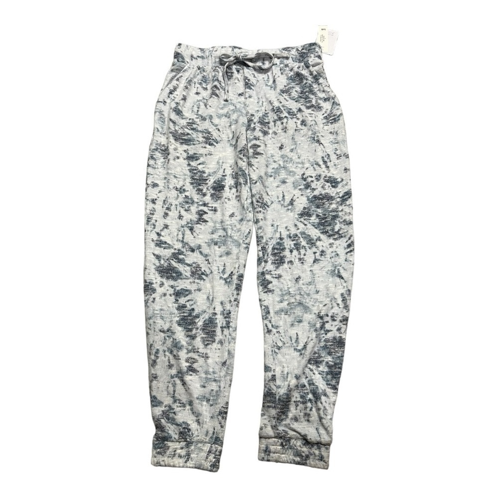 Love Fire Waffle Knit Hacci Pajama Pants Indigo Tie Dye Size S